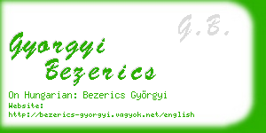 gyorgyi bezerics business card