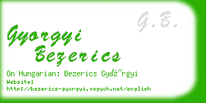 gyorgyi bezerics business card